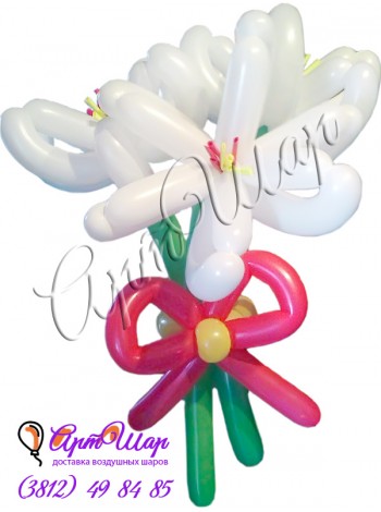  Букет цветов из  воздушных шаров  «Лилии» 