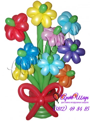  Букет цветов «Весенний» из  воздушных шаров  