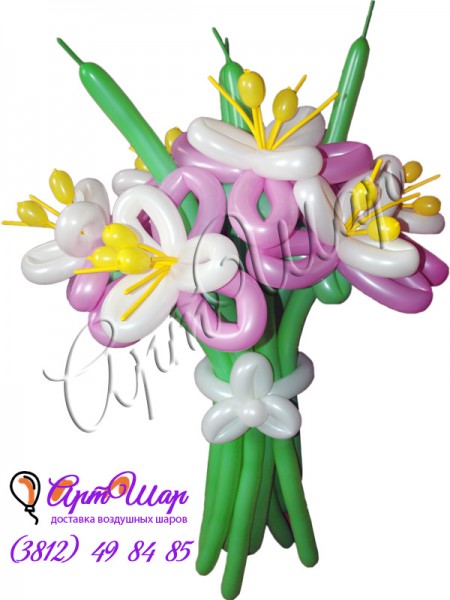 Букет цветов из воздушных шаров «Воздушные лилии»