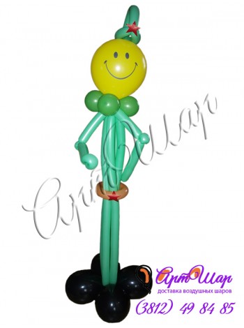 Фигура «Стройный солдат» из воздушных шаров