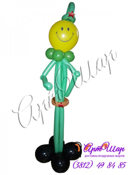 Фигура «Стройный солдат» из воздушных шаров