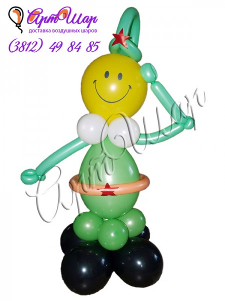 Фигура «Солдат» из воздушных шаров