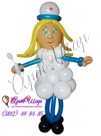 Фигура «Медсестра» из воздушных шаров