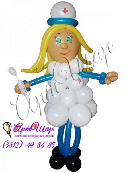 Фигура «Медсестра» из воздушных шаров