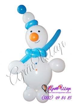 Фигура «Снеговик» из воздушных шаров
