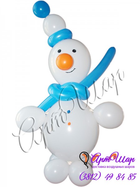 Фигура «Снеговик» из воздушных шаров