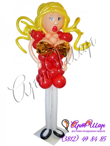 Фигура «Девушка-секси» из воздушных шаров