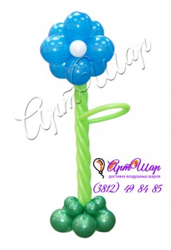 Фигура «Цветок на витой ножке» из воздушных шаров