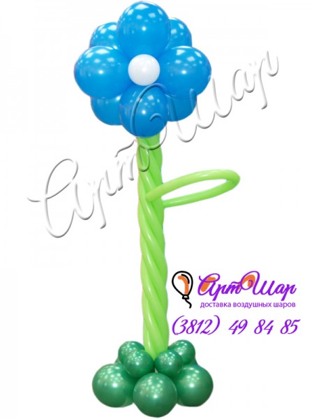 Фигура «Цветок на витой ножке» из воздушных шаров