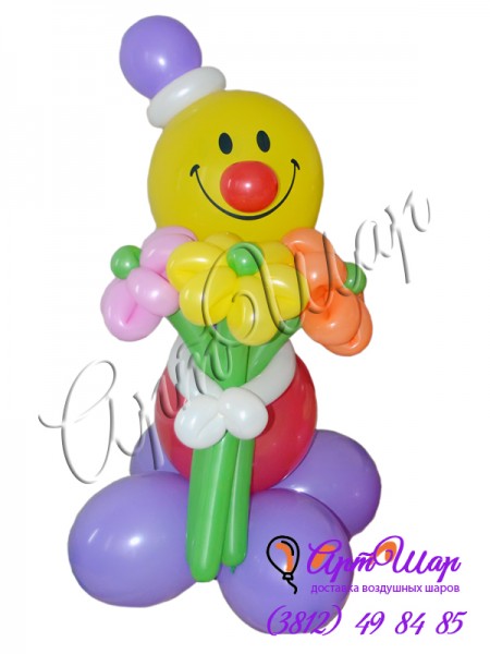 Фигура «Мальчик-клоун» из воздушных шаров