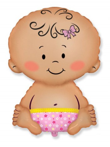 Фольгированная фигура «Малышка девочка» с гелием