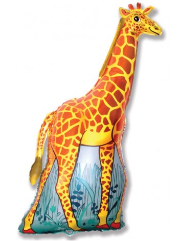 Фольгированная фигура «Жираф» с гелием