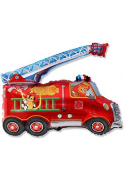 Фольгированная фигура «Пожарная машина»  с гелием