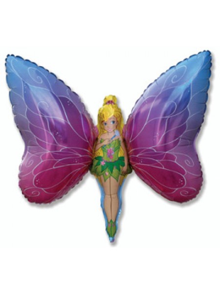Фольгированная фигура «Фея-бабочка» с гелием