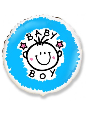 Фольгированный круг «Baby boy» с гелием