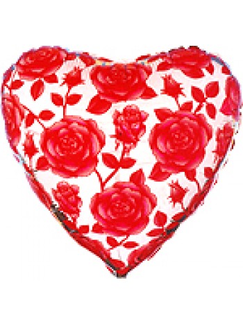 Фольгированное сердце «Розы» с гелием