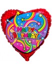 Фольгированное сердце «Happy Birthday»с гелием