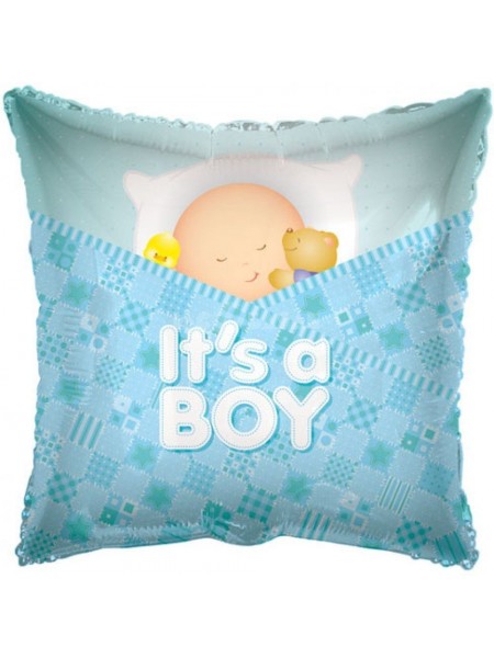 Фольгированная подушка «Это мальчик» с гелием